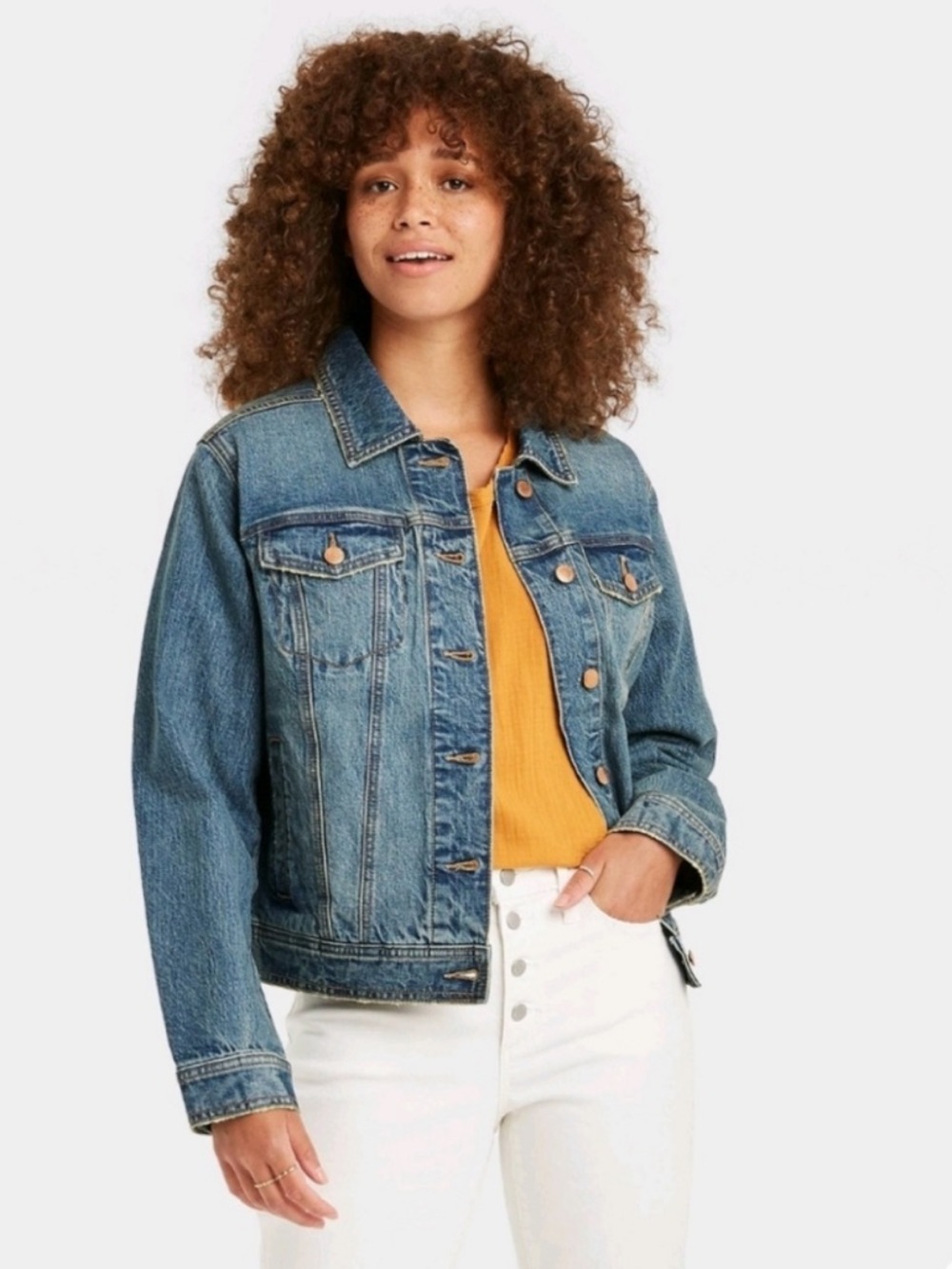 Target Universal Thread Blue Denim Jean Jacket Size Large
